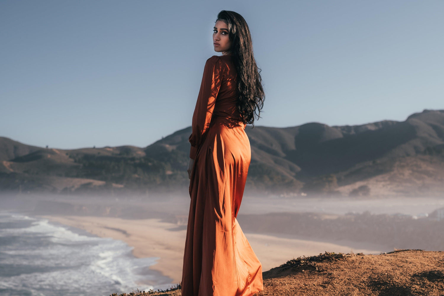 Brown Silk Pyjamas - Crescentt