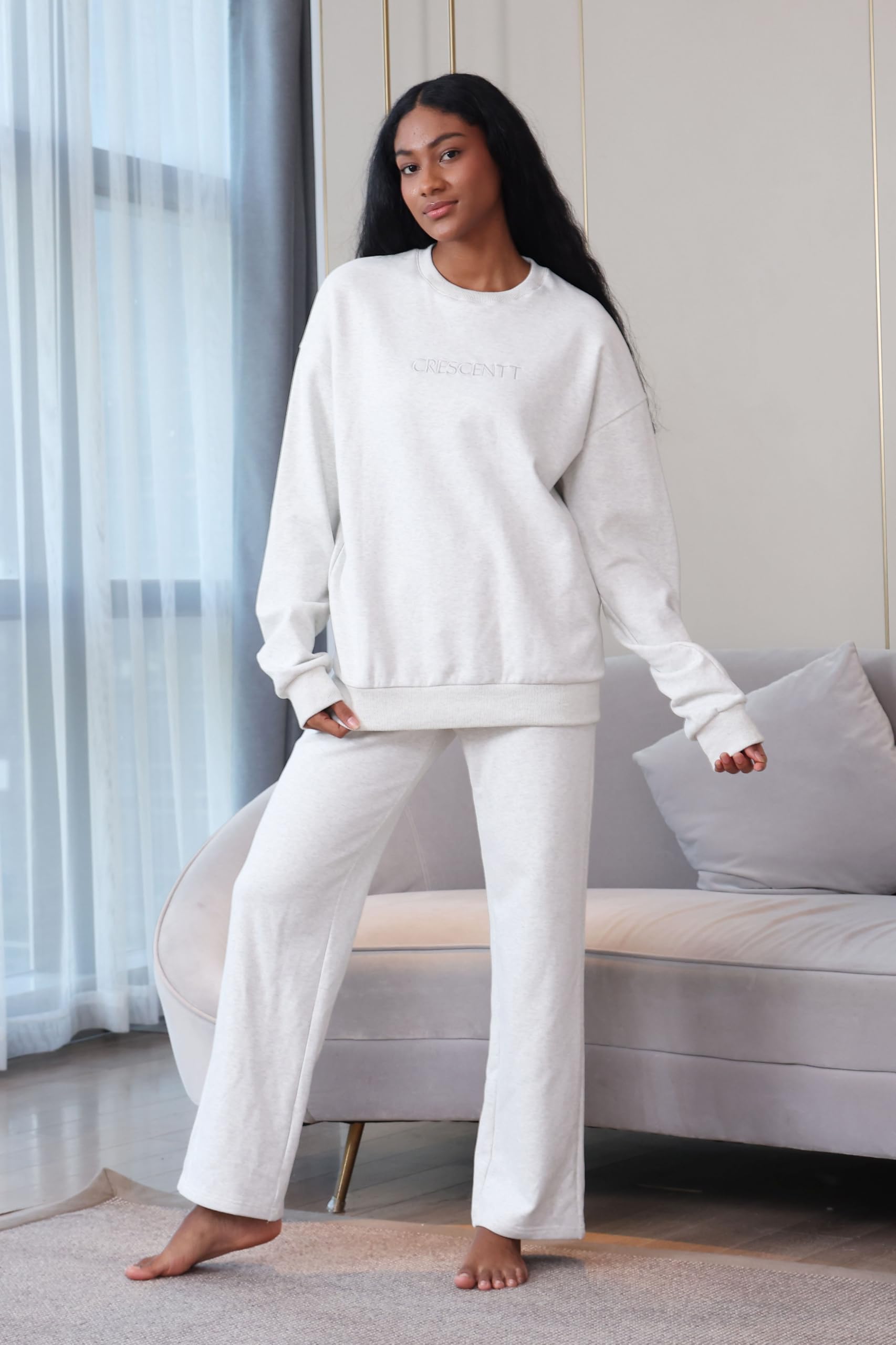 Moonstone Cloud Luxe™ Natural Cotton Fleece Lounge Set