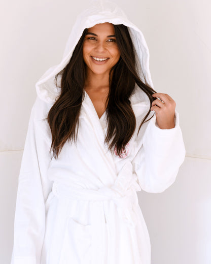 Velvetica™  Luxury Bathrobe - Hooded (White)