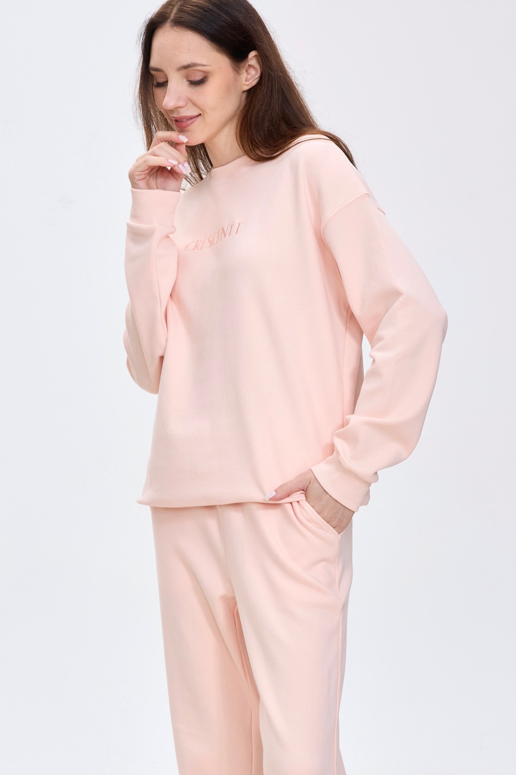 Peach Blossom Cloud Luxe™ Athleisure Soft Lounge Set - Crescentt