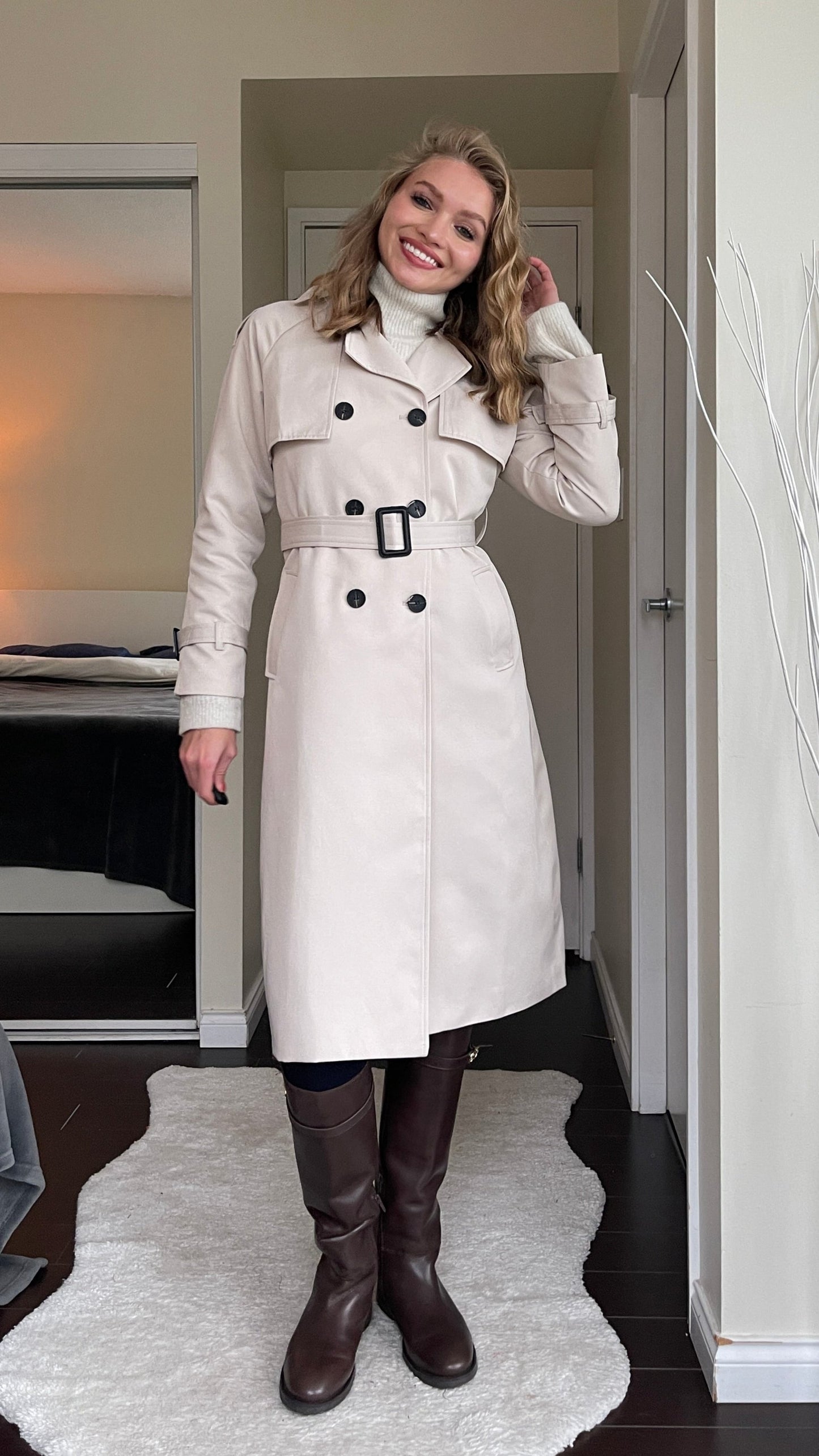 Marquise™ Waterproof Trench – Porcelain