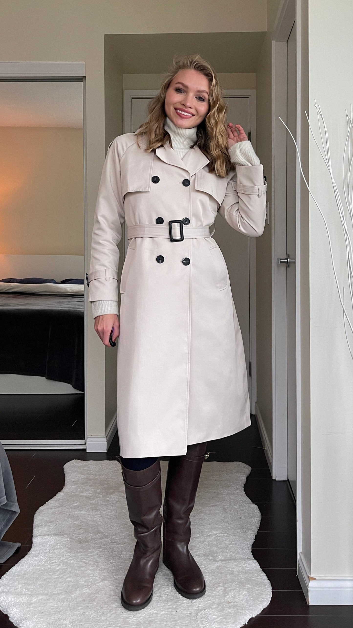 Marquise™ Waterproof Trench – Porcelain