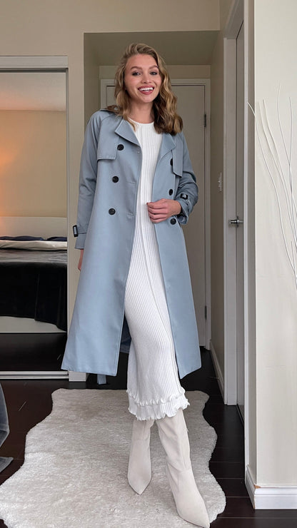 Marquise™ Waterproof Trench – Pacific Blue