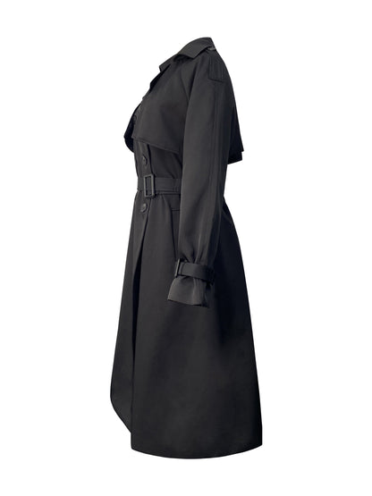 Classic Luxury Trench Coat - Black