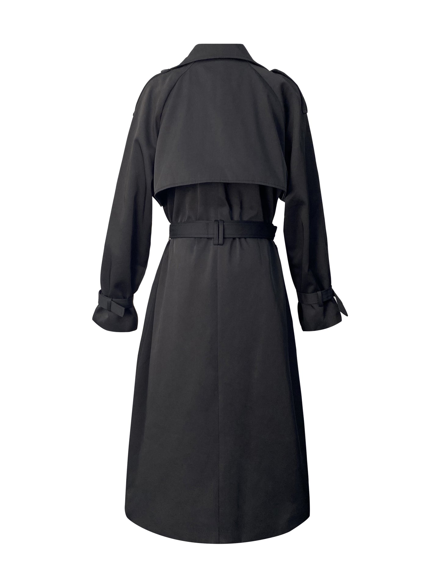 Classic Luxury Trench Coat - Black