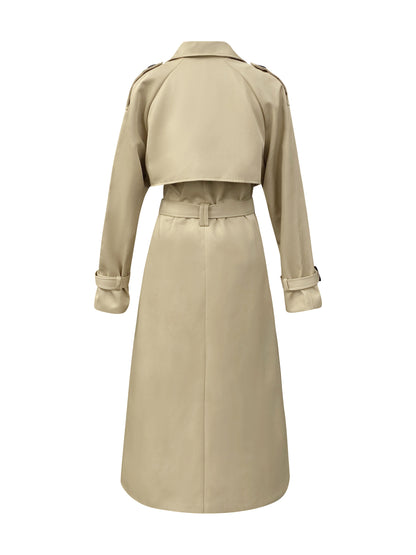 Classic Luxury Trench Coat - Khaki