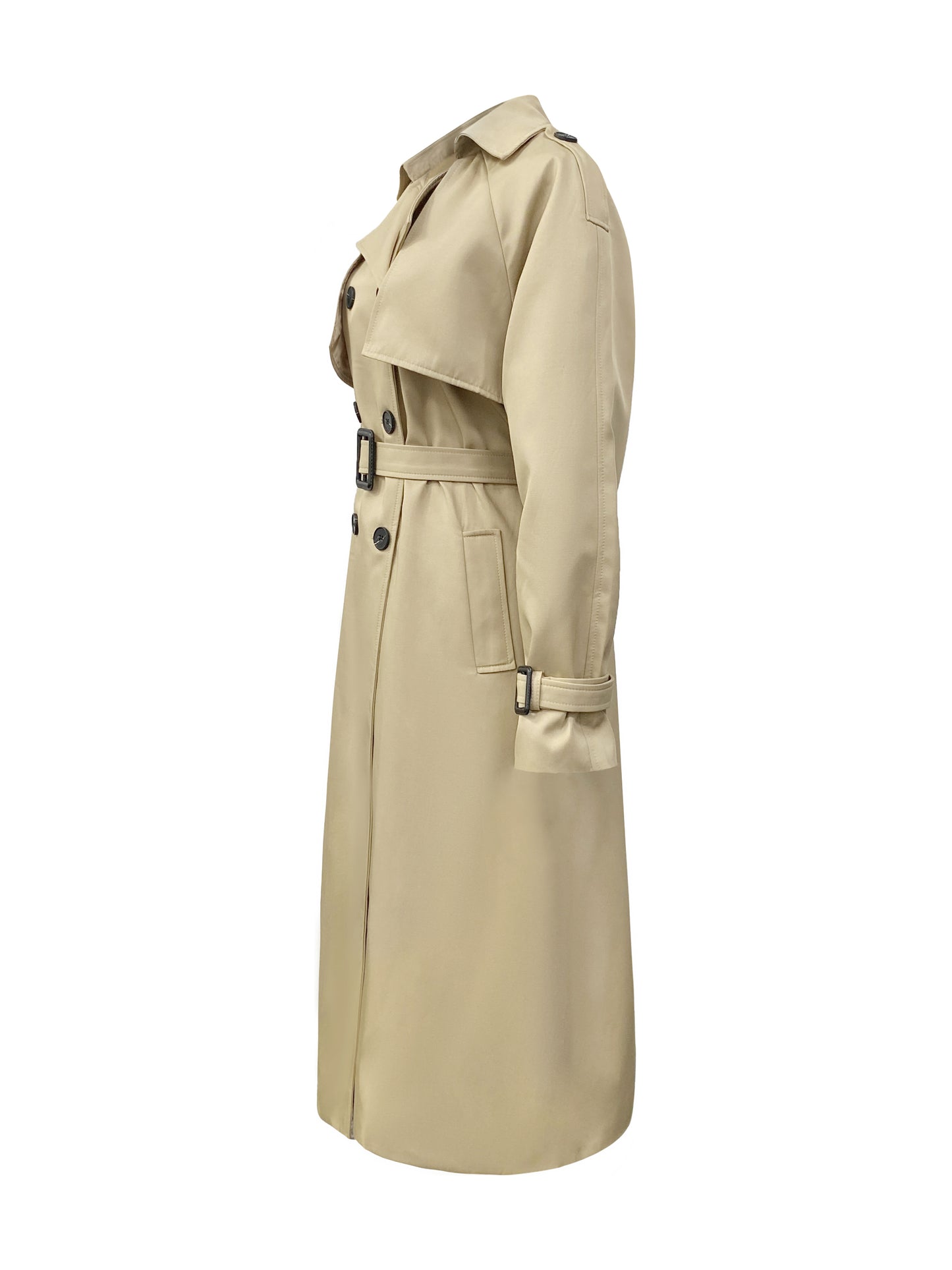 Classic Luxury Trench Coat - Khaki