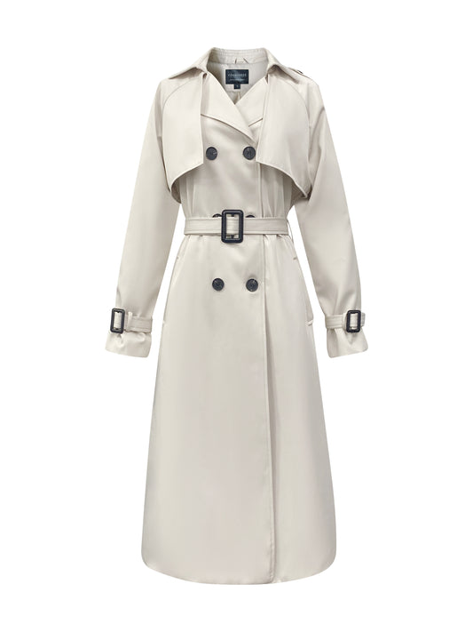 Marquise™ Wasserdichter Trenchcoat – Porzellan