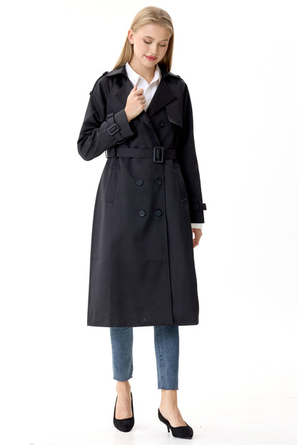 Signature Black Marquise™ Water-Resistant Trench Coat