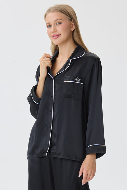 Onyx Emery™ Mulberry Silk Pajama Set + Eye Mask + Scrunchie