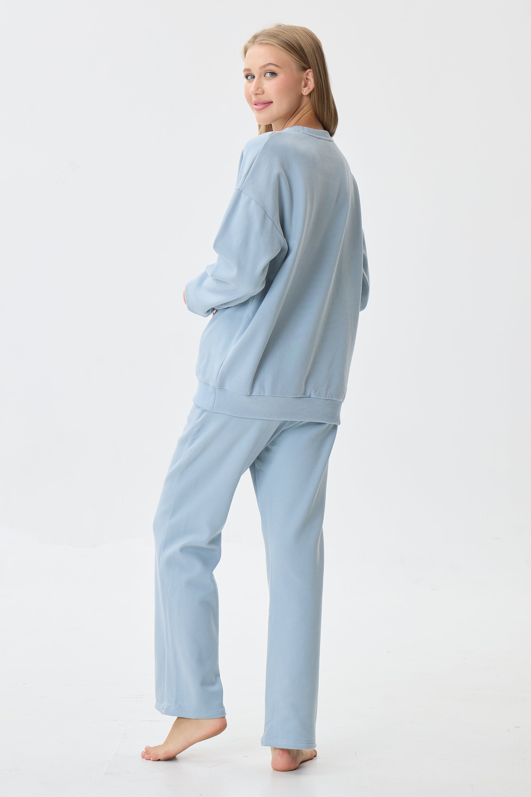 Gentle Azure Cloud Luxe™ Athleisure Soft Lounge Set - Crescentt