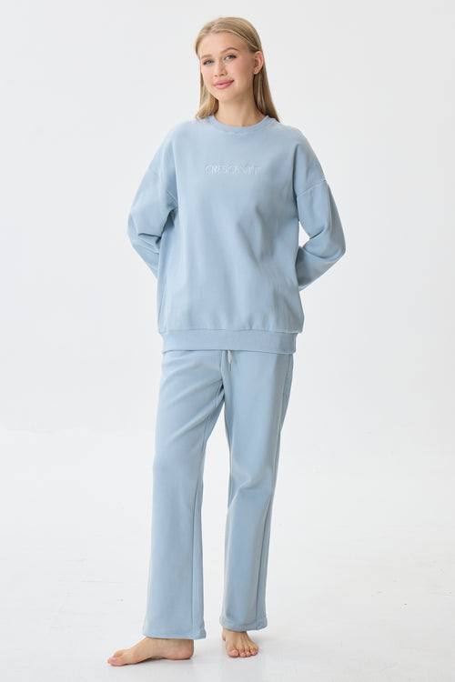 Gentle Azure Cloud Luxe™ Athleisure Soft Lounge Set - Crescentt