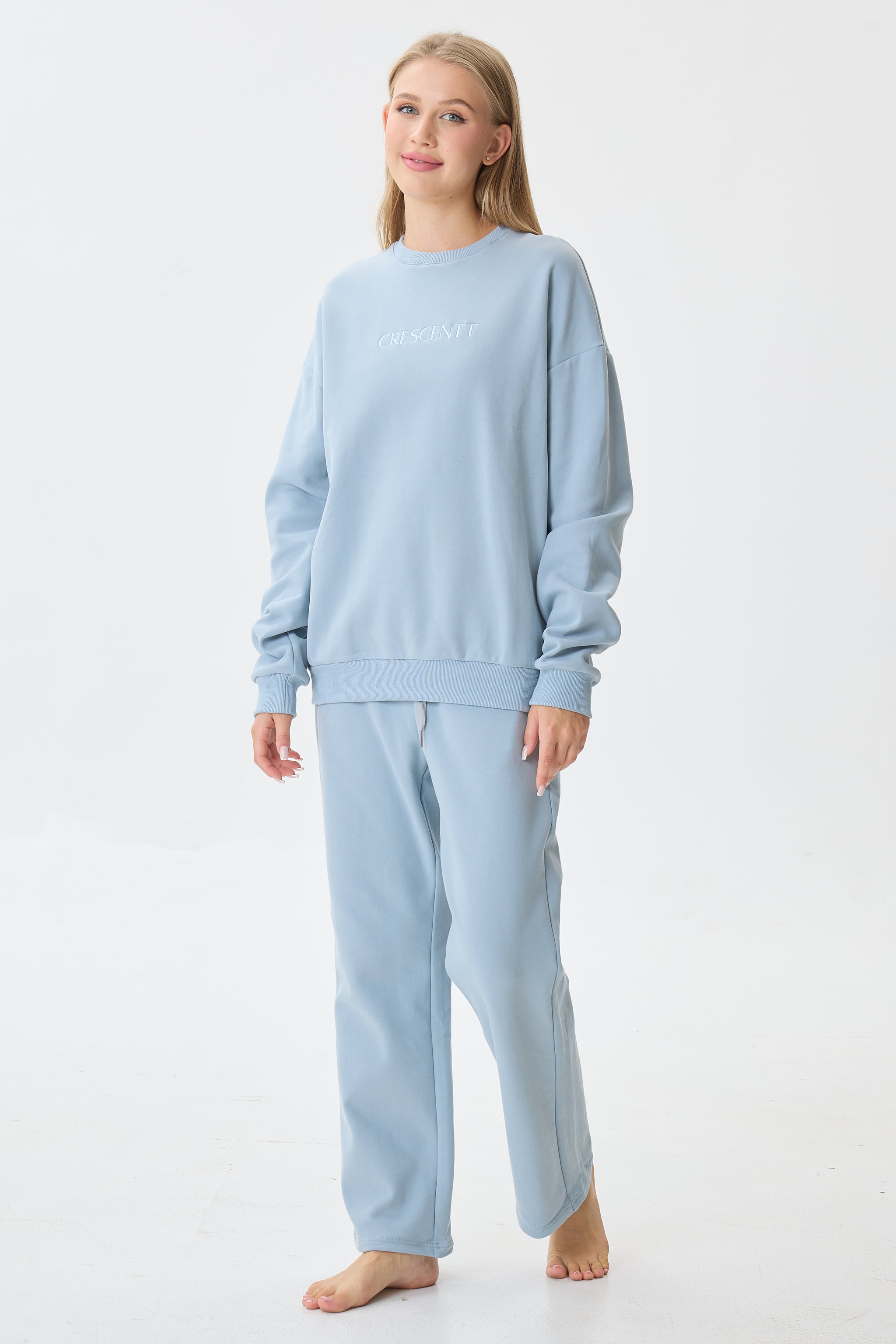 Gentle Azure Cloud Luxe™ Athleisure Soft Lounge Set - Crescentt