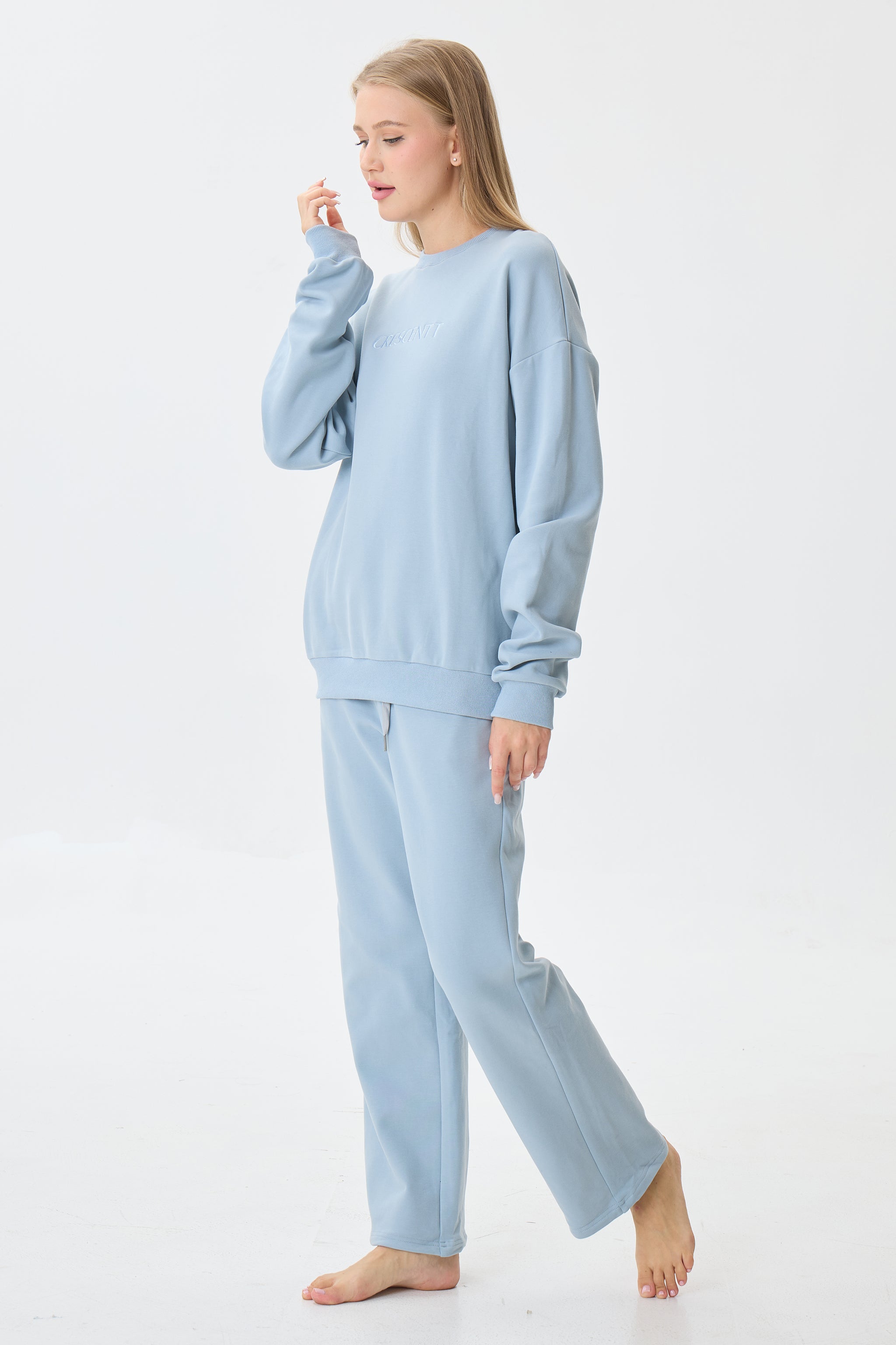 Gentle Azure Cloud Luxe™ Athleisure Soft Lounge Set - Crescentt