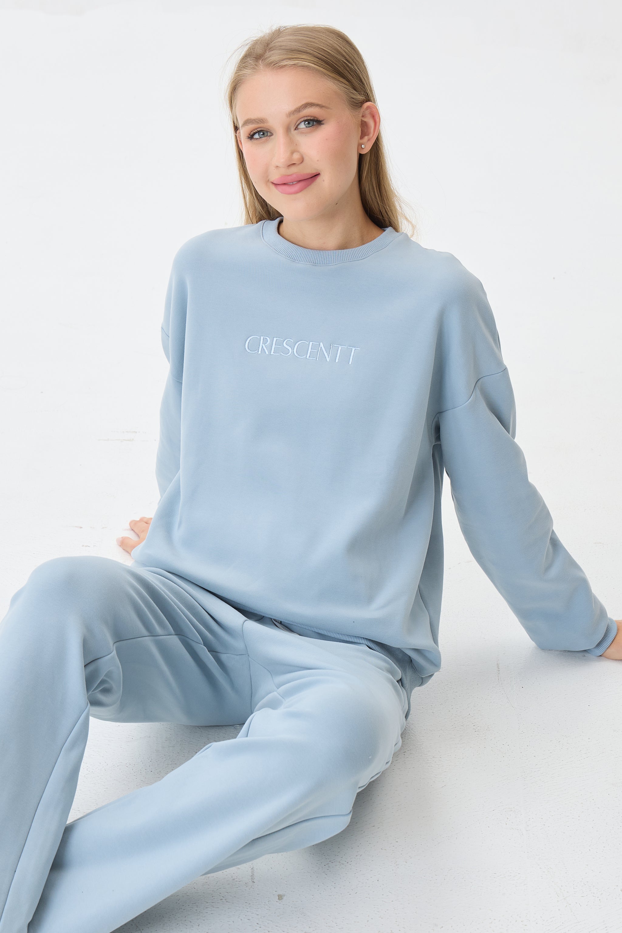Gentle Azure Cloud Luxe™ Athleisure Soft Lounge Set - Crescentt