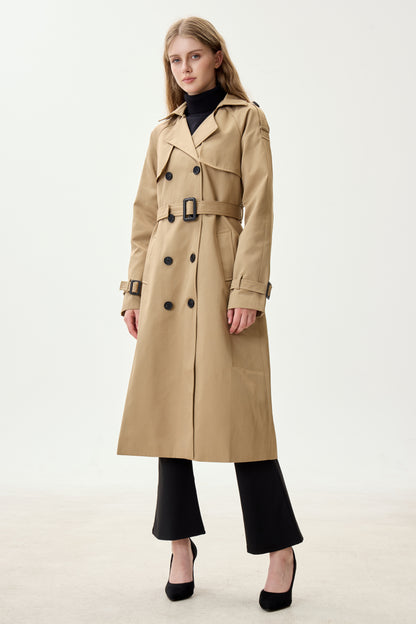 Sahara Camel Marquise™ Water-Resistant Trench Coat