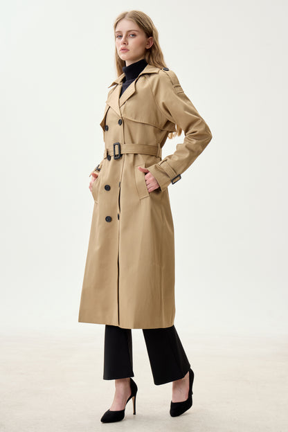Sahara Camel Marquise™ Water-Resistant Trench Coat