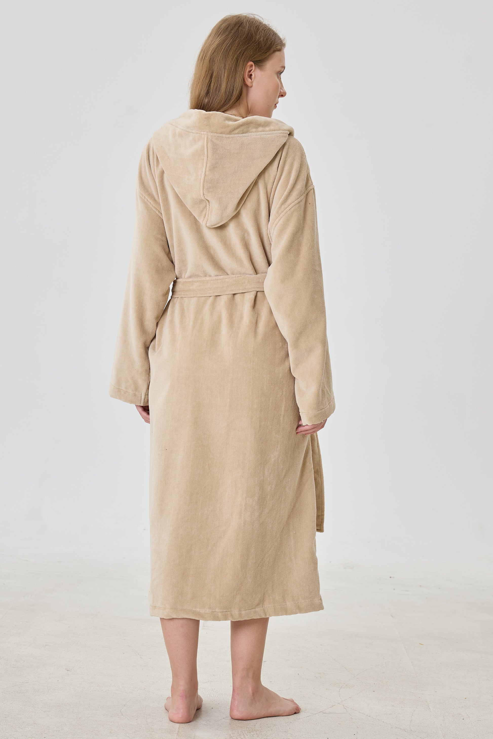 Luxury Turkish Hooded Non-pilling Bathrobe for Women with Slippers - Soft Terry Cloth Robe for Ultimate Comfort