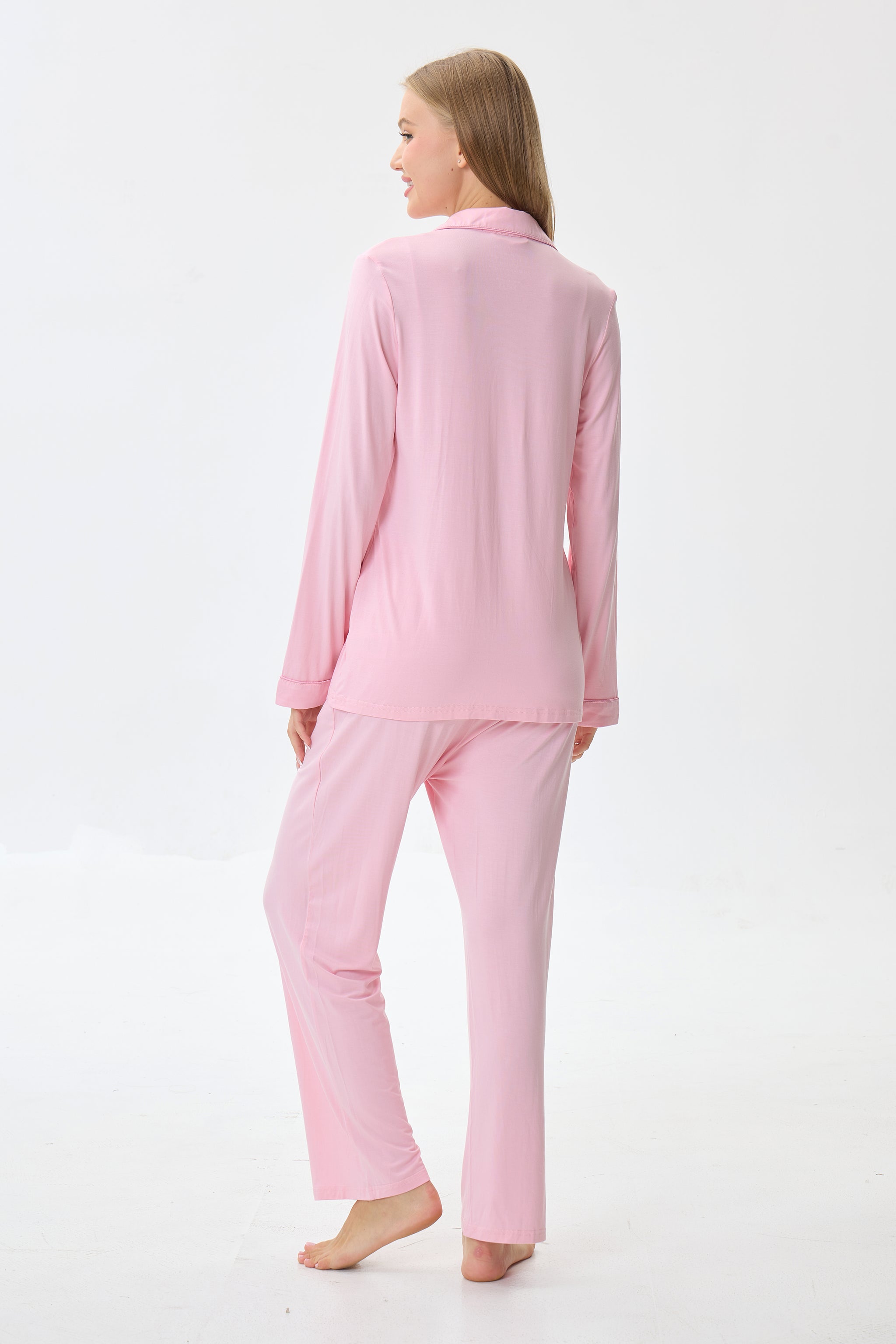 Cherry Blossom Luxe Modal Silk™ Pajama Set – Long Sleeve & Pants - Crescentt