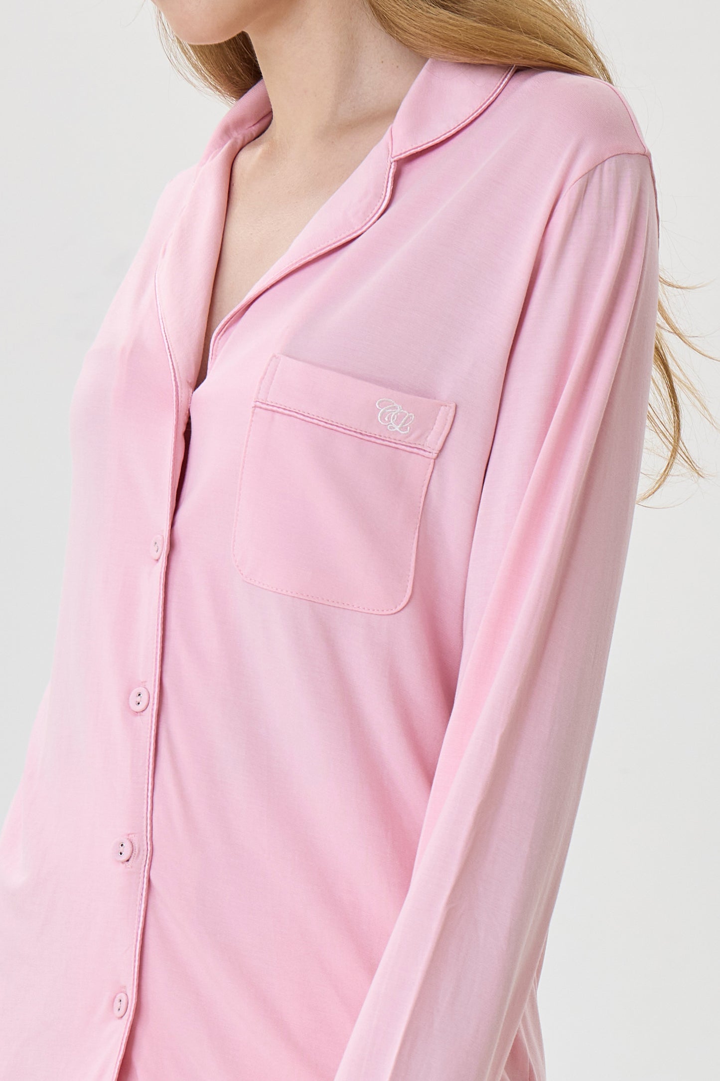 Cherry Blossom Luxe Modal Silk™ Pajama Set – Long Sleeve & Pants