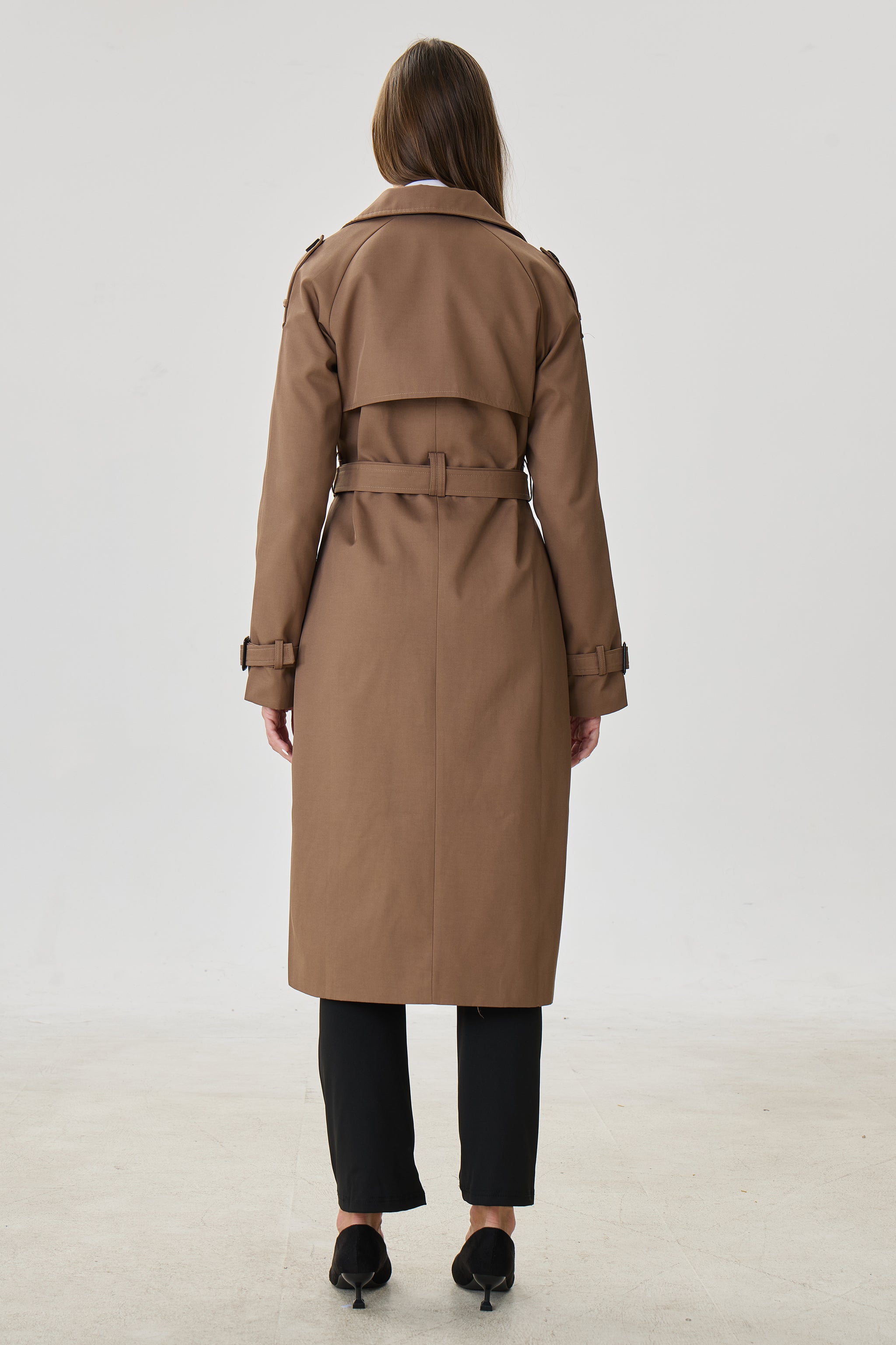Espresso Marquise™ Water-Resistant Trench Coat - Crescentt