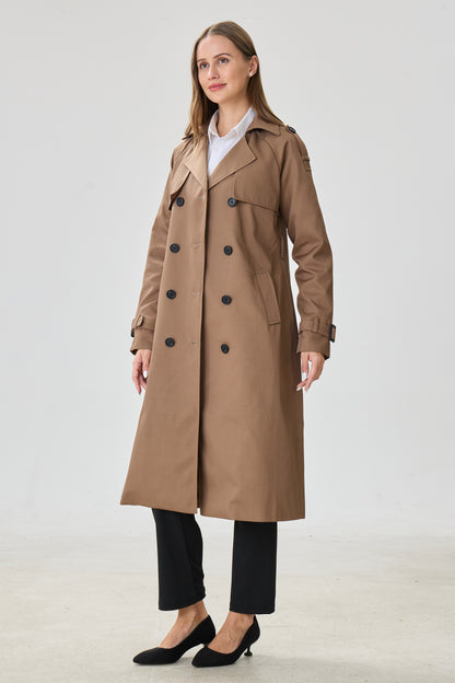 Espresso Marquise™ Water-Resistant Trench Coat