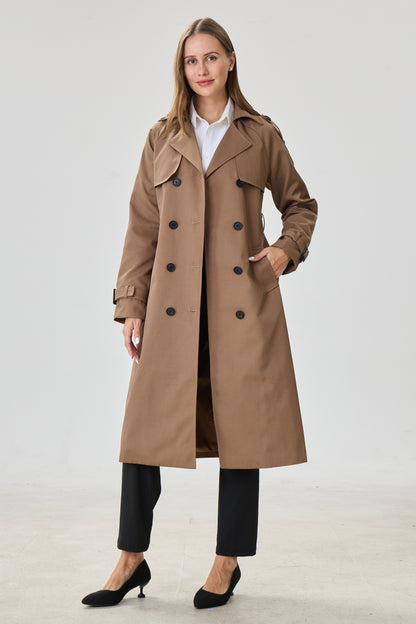 Espresso Marquise™ Water-Resistant Trench Coat