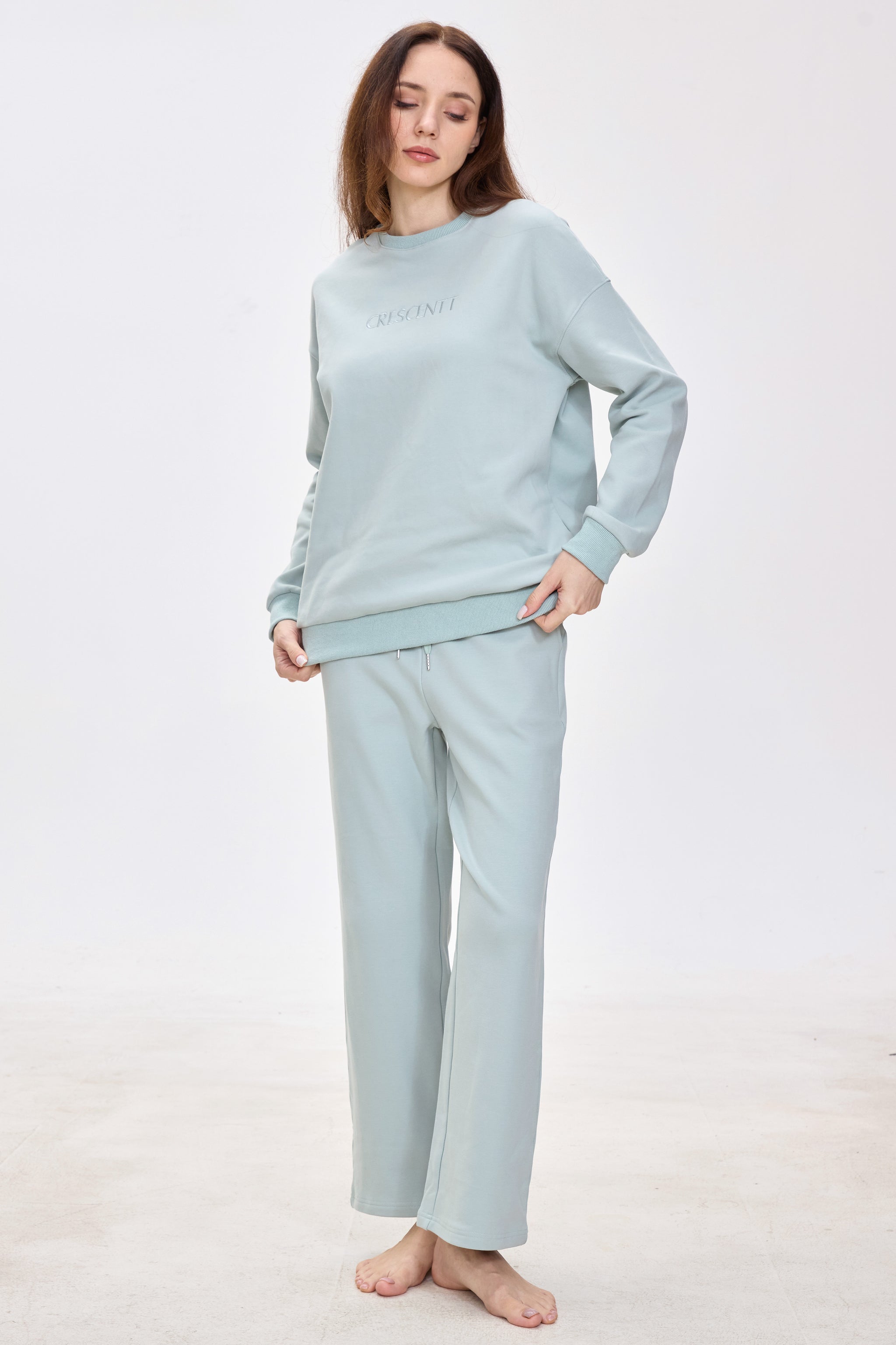 Eucalyptus Cloud Luxe™ Athleisure Soft Lounge Set - Crescentt