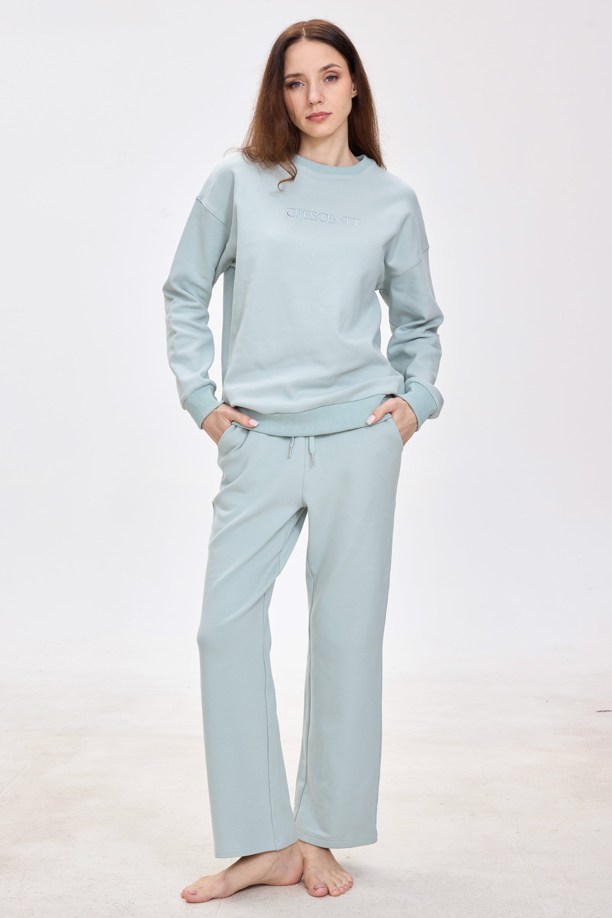 Eucalyptus Cloud Luxe™ Athleisure Soft Lounge Set - Crescentt