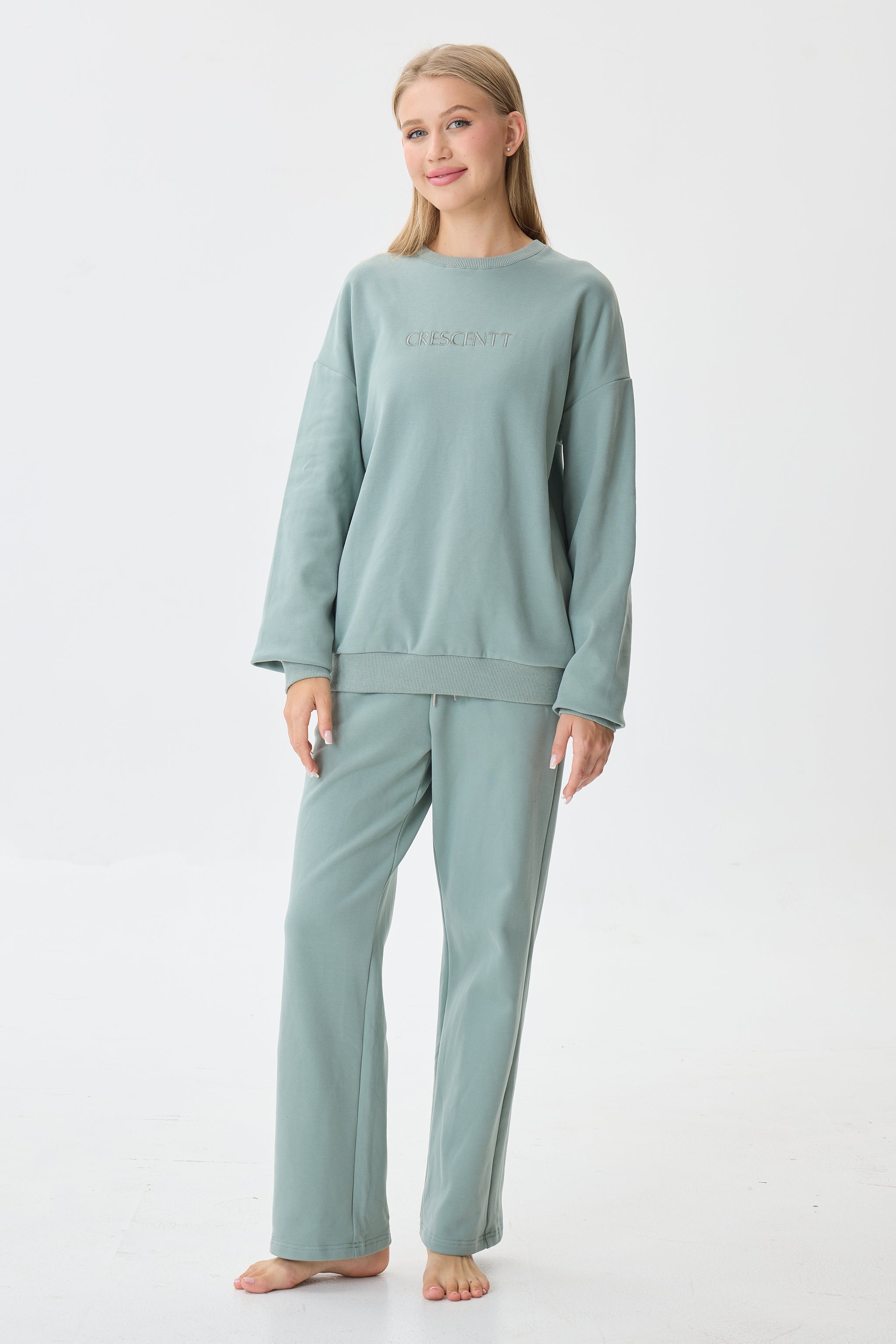 Misty Jade Cloud Luxe™ Athleisure Soft Lounge Set - Crescentt