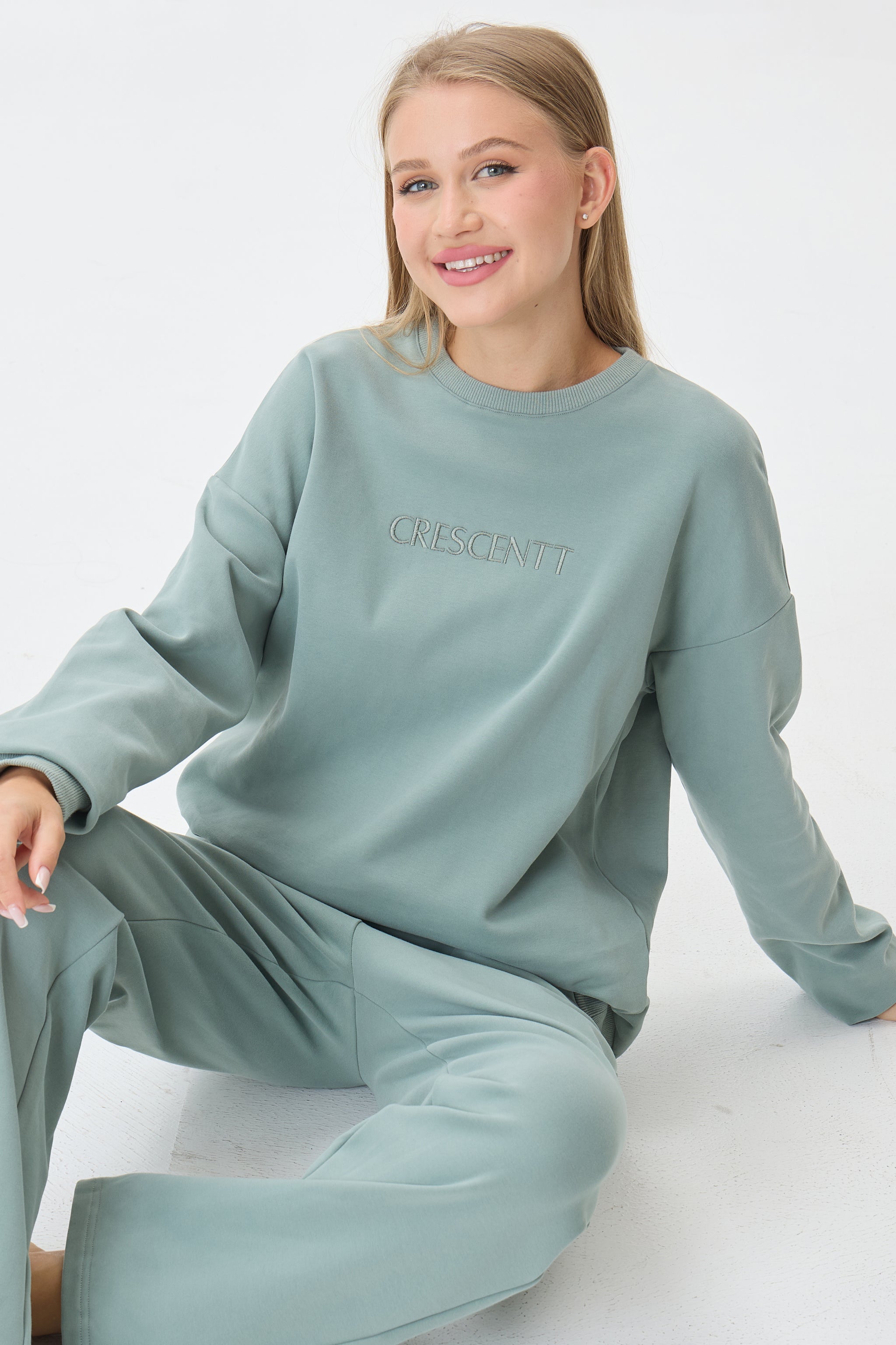 Misty Jade Cloud Luxe™ Athleisure Soft Lounge Set - Crescentt