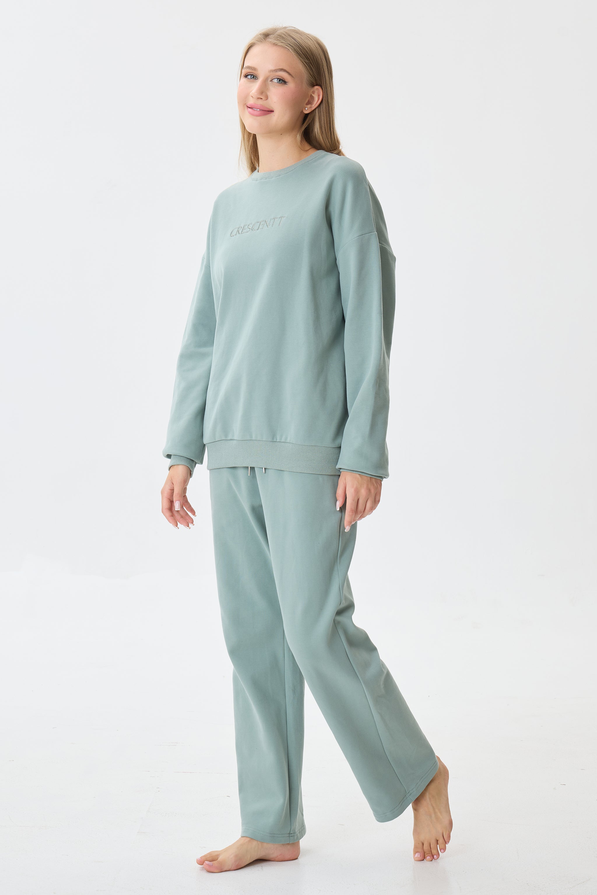 Misty Jade Cloud Luxe™ Athleisure Soft Lounge Set - Crescentt