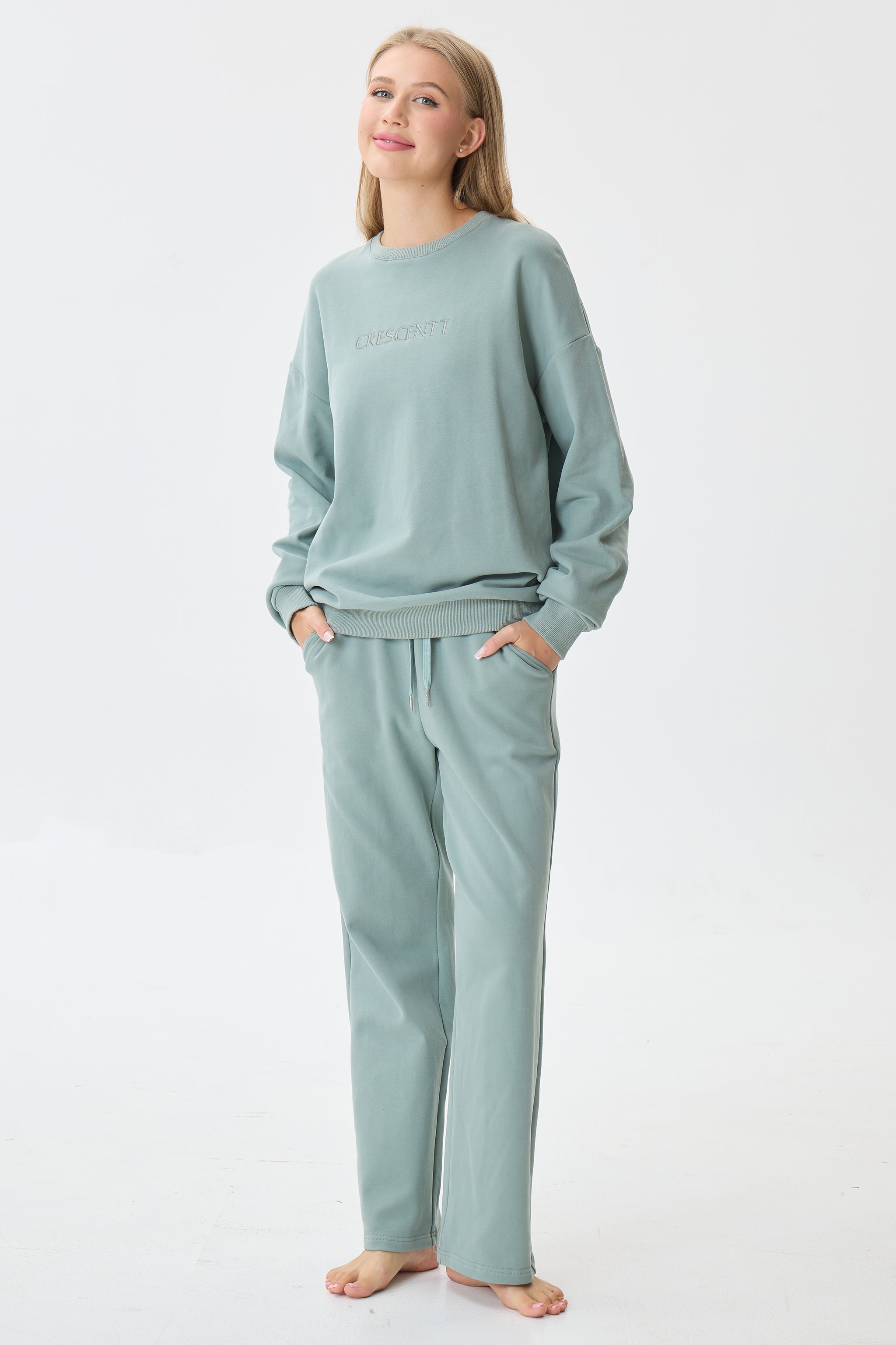 Misty Jade Cloud Luxe™ Athleisure Soft Lounge Set - Crescentt