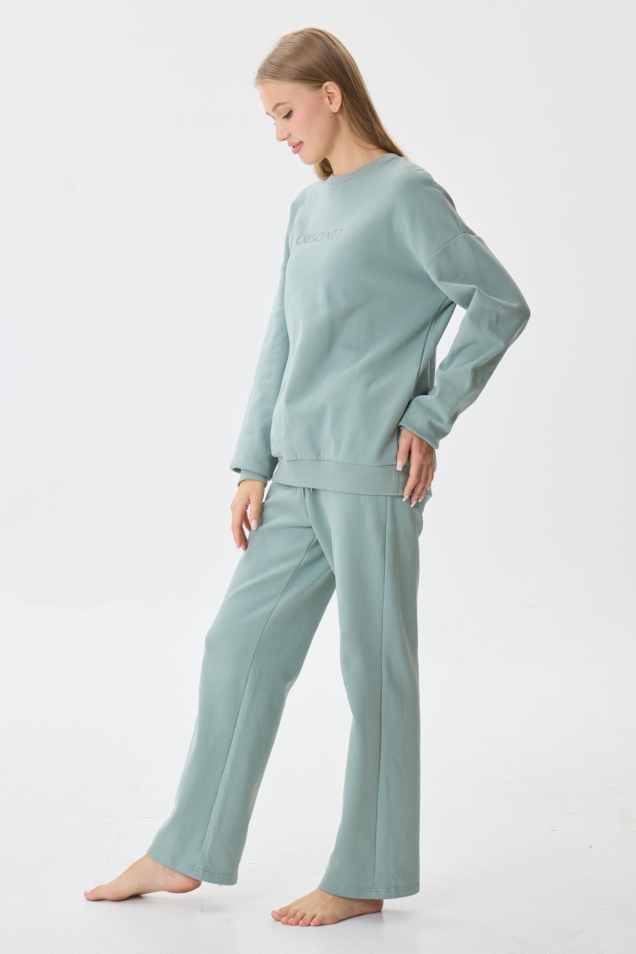 Misty Jade Cloud Luxe™ Athleisure Soft Lounge Set - Crescentt