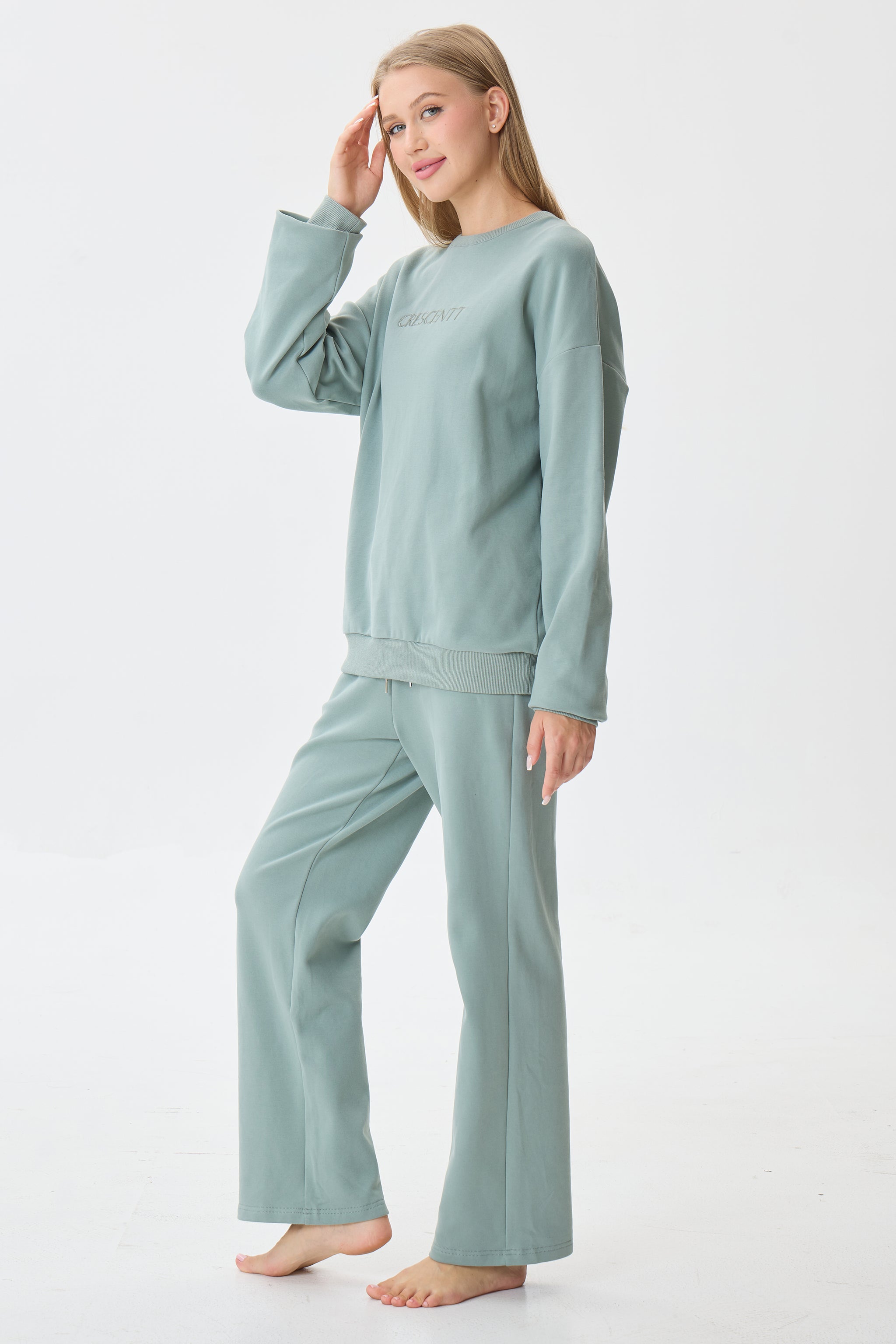 Misty Jade Cloud Luxe™ Athleisure Soft Lounge Set - Crescentt