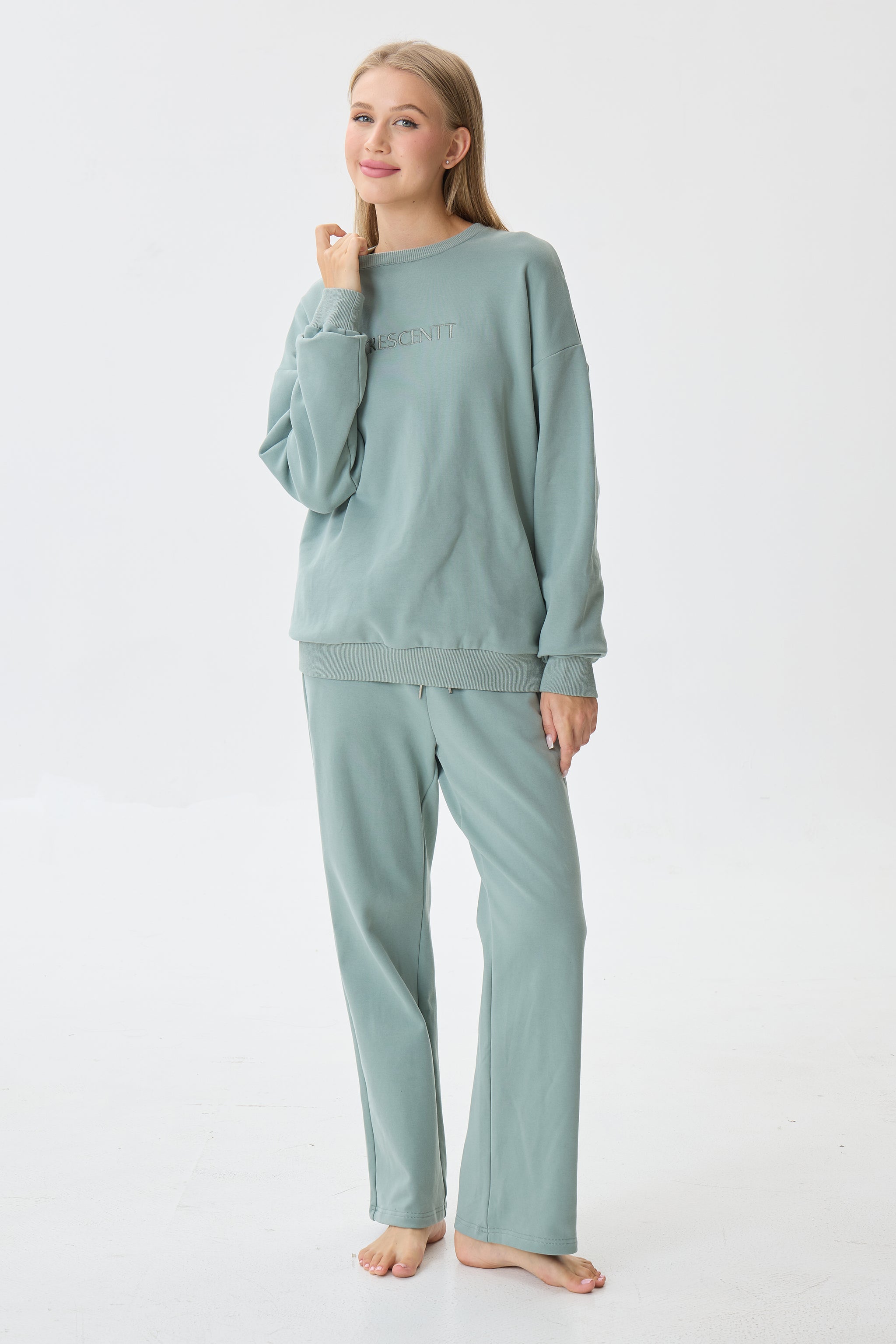 Misty Jade Cloud Luxe™ Athleisure Soft Lounge Set - Crescentt