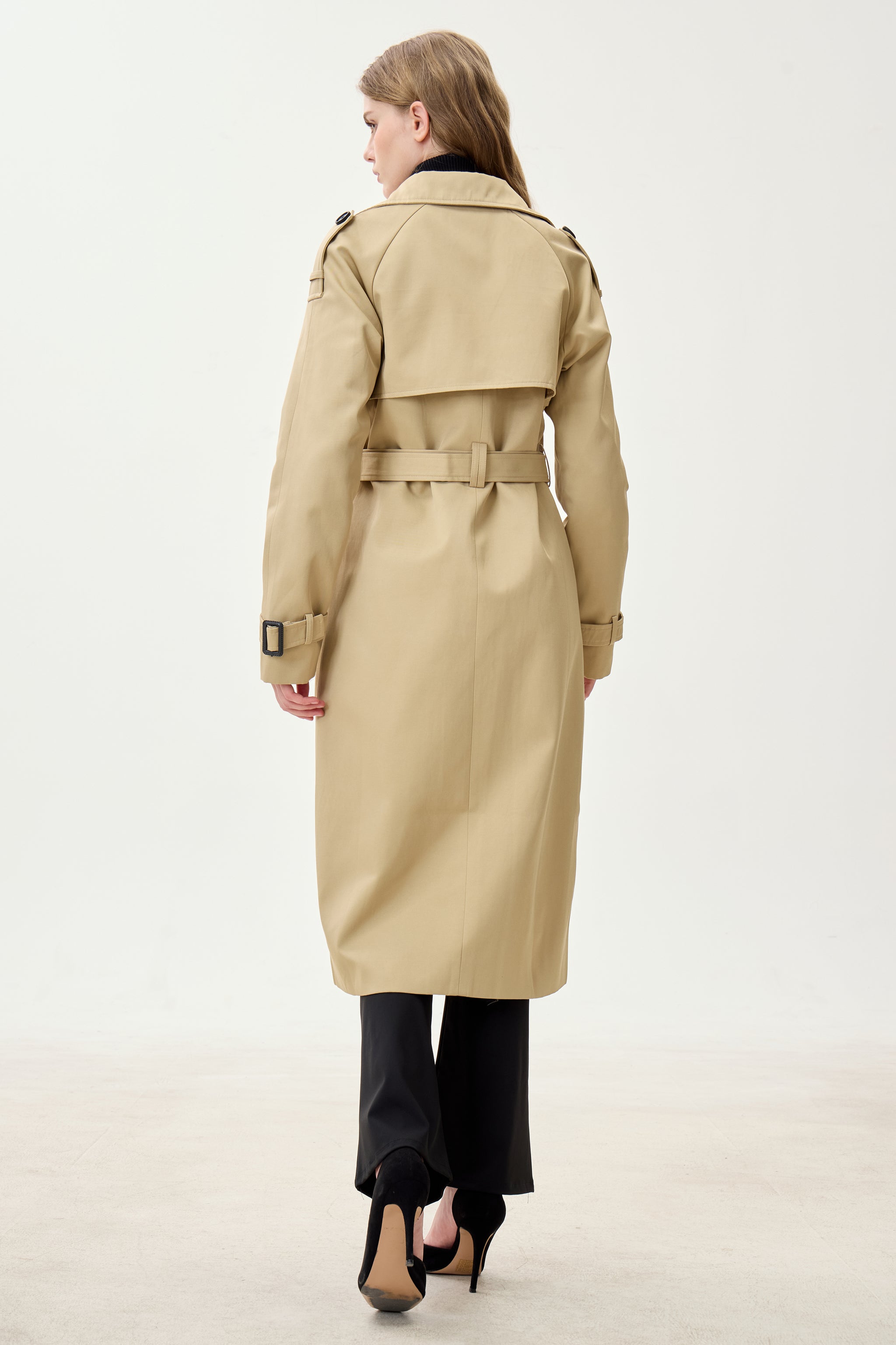 Golden Khaki Marquise™ Water-Resistant Trench Coat - Crescentt