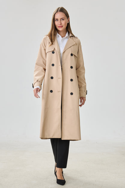 Honey Beige Marquise™ Water-Resistant Trench Coat