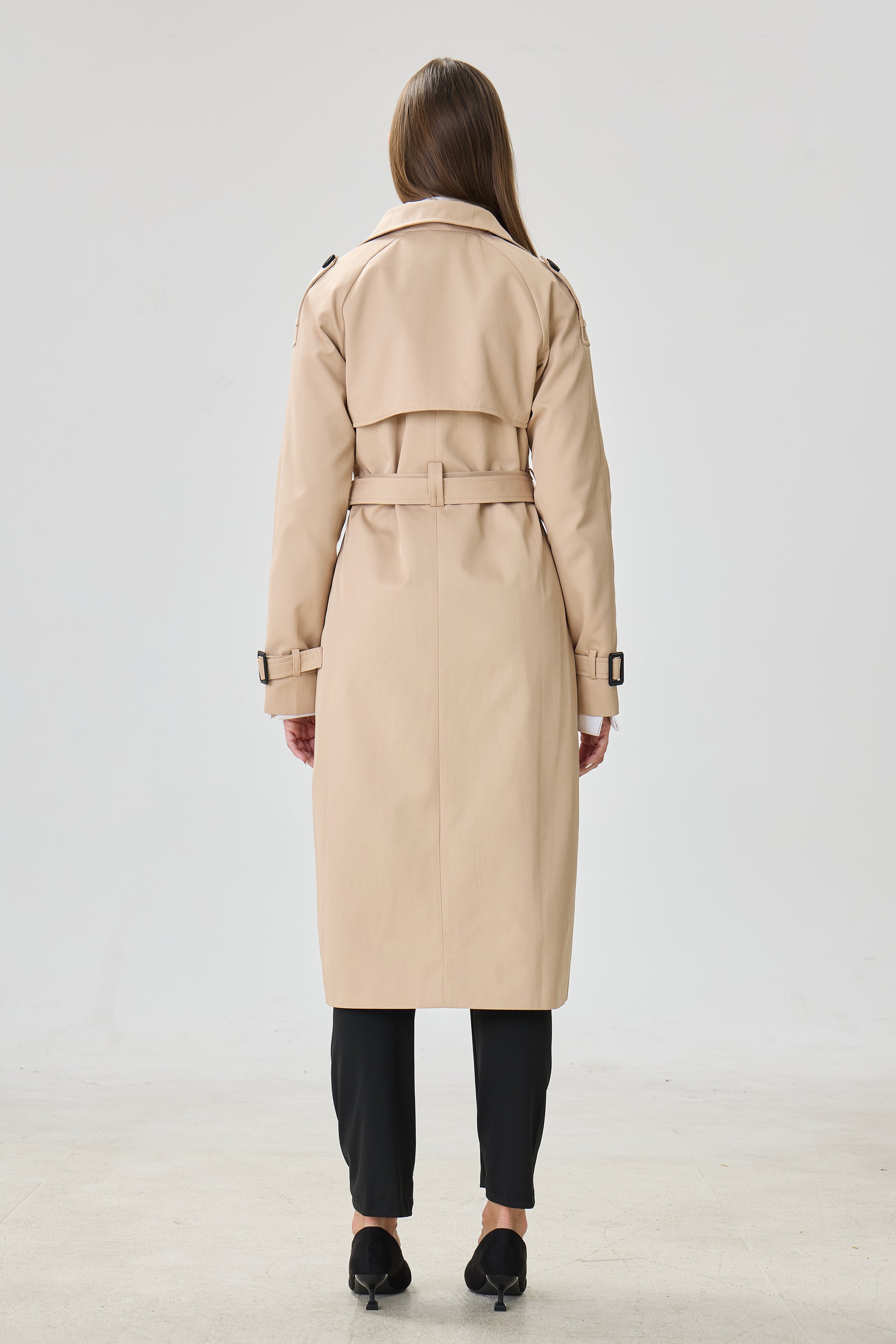 Light Khaki Marquise™ Water-Resistant Trench Coat - Crescentt