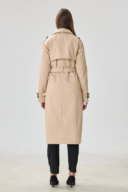Honey Beige Marquise™ Water-Resistant Trench Coat