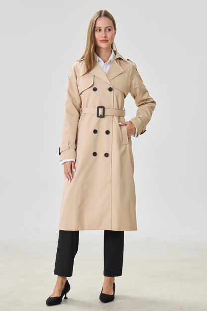 Honey Beige Marquise™ Water-Resistant Trench Coat