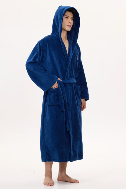 Royal Navy Velvetica™ Hooded Luxury Bathrobe