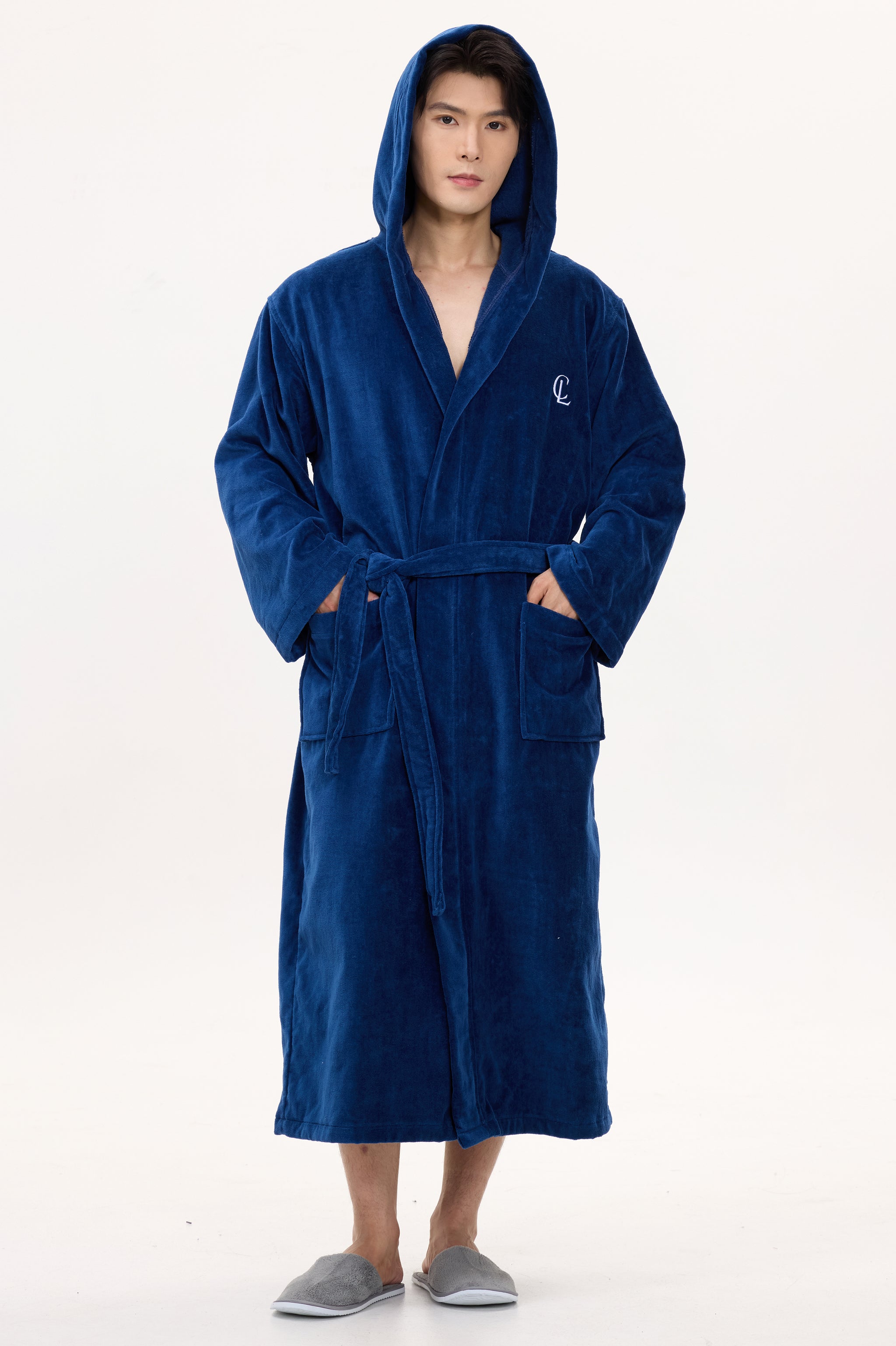 Royal Navy Velvetica™ Hooded Luxury Bathrobe - Crescentt