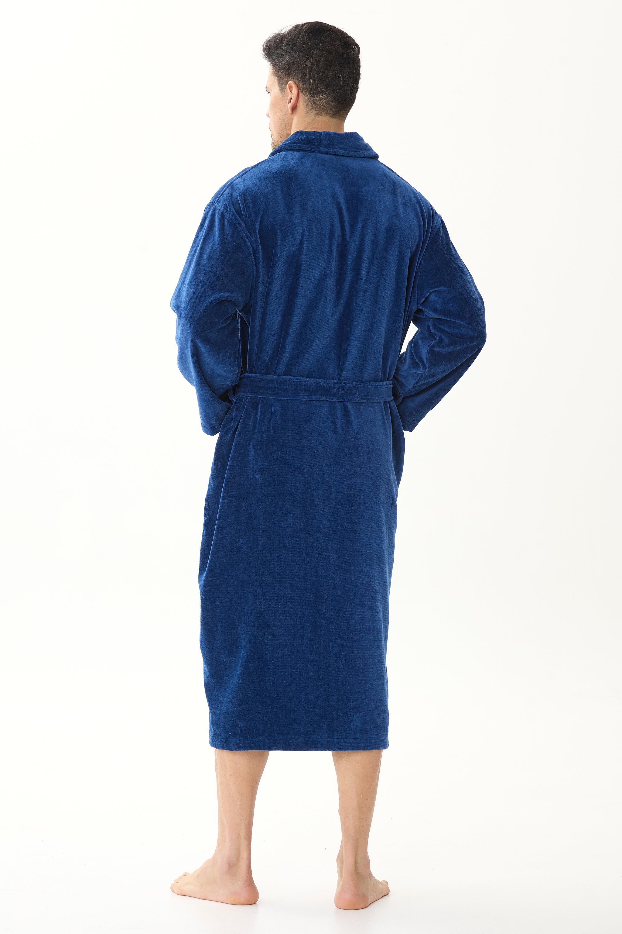 Royal Navy Velvetica™ Shawl Luxury Bathrobe - Crescentt