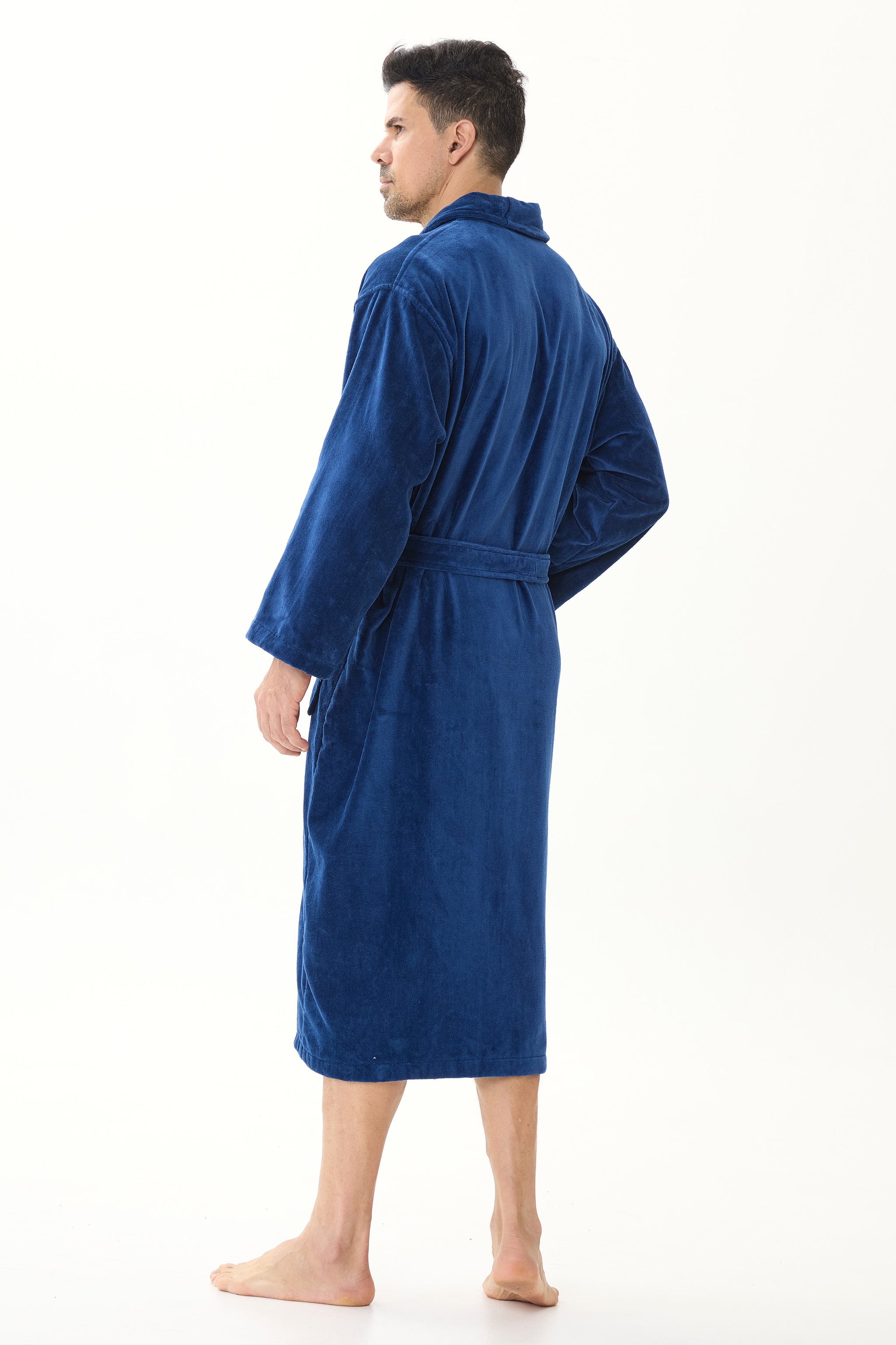 Royal Navy Velvetica™ Shawl Luxury Bathrobe - Crescentt