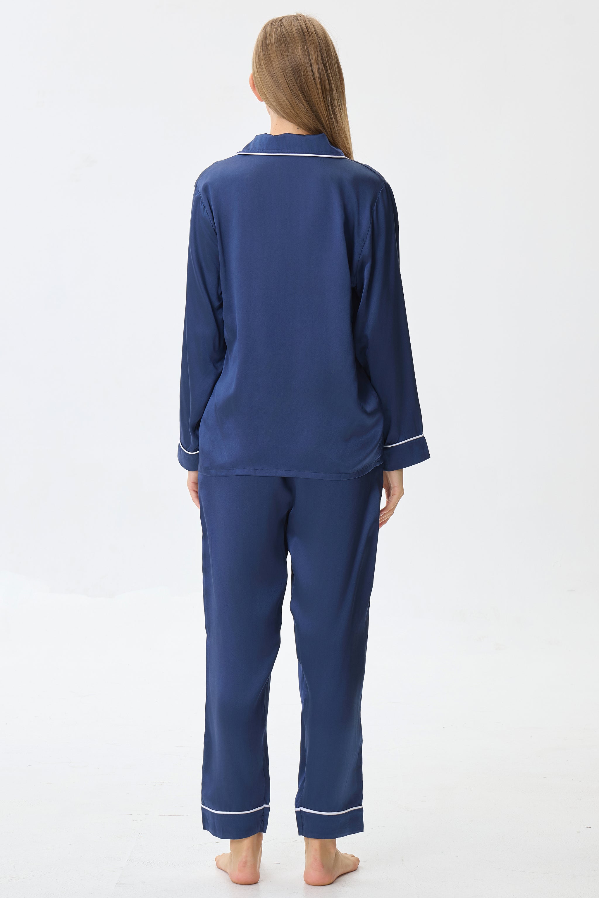 Sapphire Emery™ Mulberry Silk Pajama Set + Eye Mask + Scrunchie - Crescentt