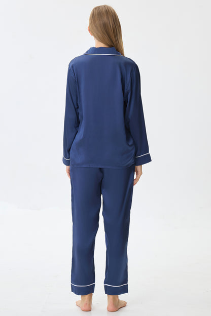 Sapphire Emery™ Mulberry Silk Pajama Set + Eye Mask + Scrunchie