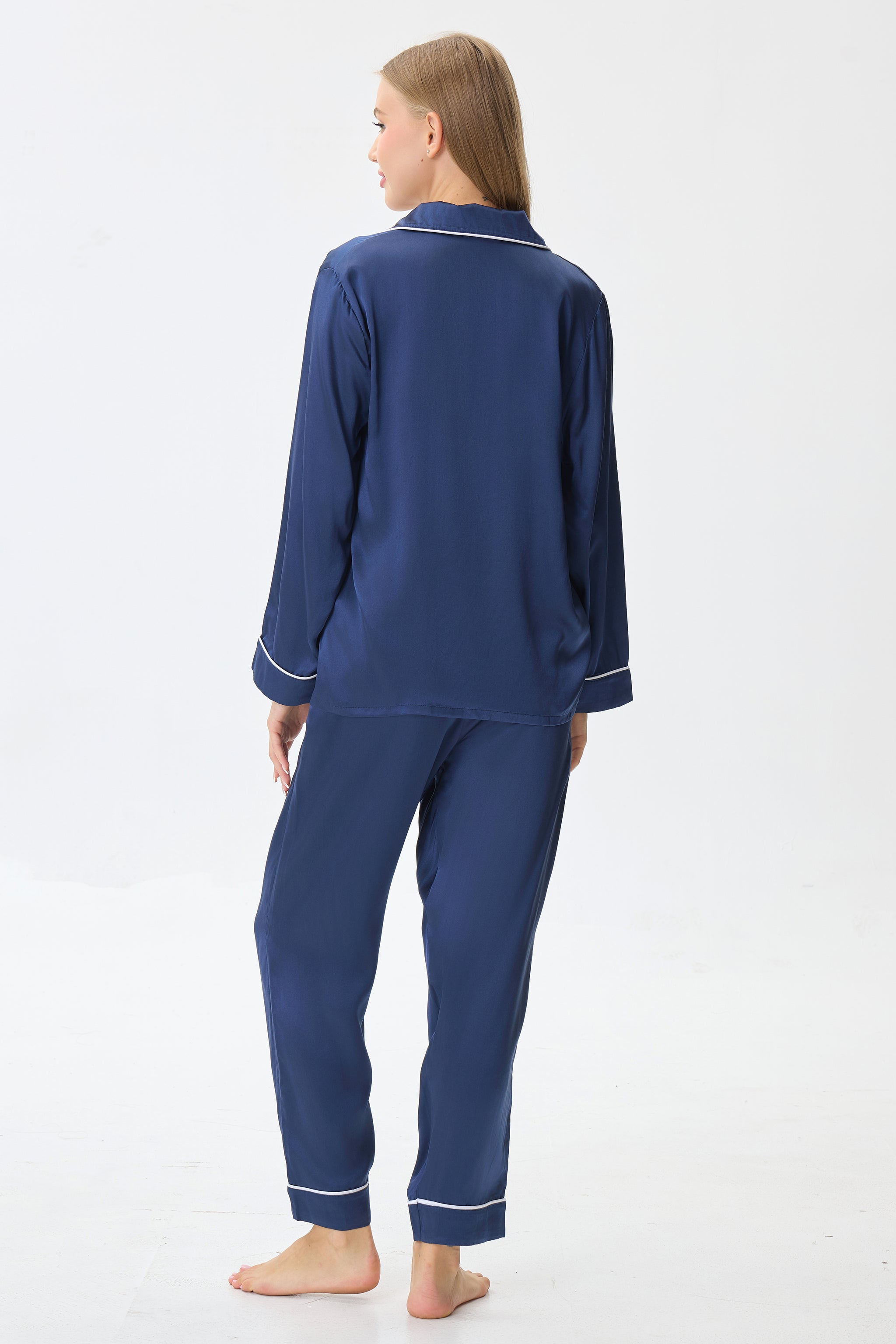 Sapphire Emery™ Mulberry Silk Pajama Set + Eye Mask + Scrunchie - Crescentt