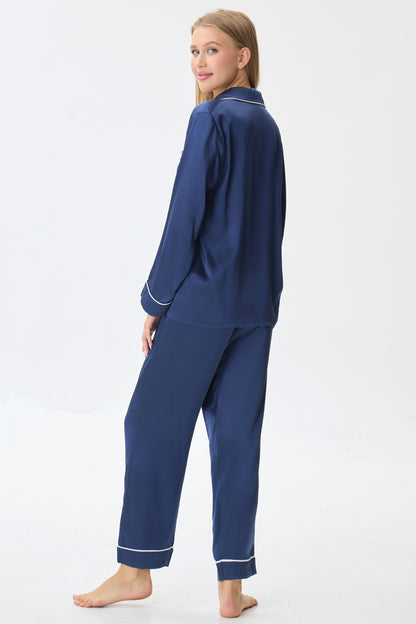 Sapphire Emery™ Mulberry Silk Pajama Set + Eye Mask + Scrunchie