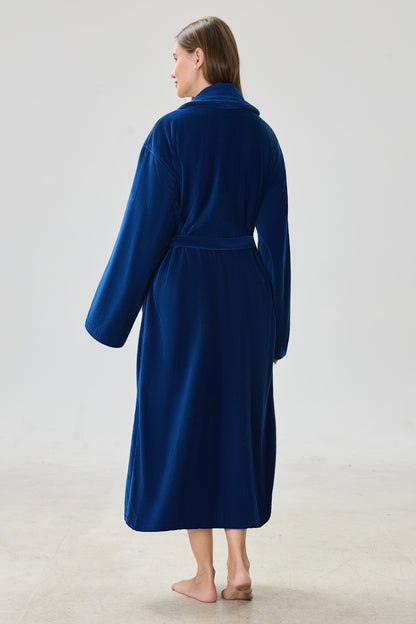 Velvetica™Luxe Badjas-Sjaalkraag (Wit)